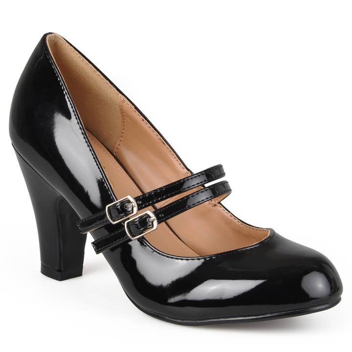 Journee - Wholesale Low Heels - Women's - Wendy Mary Jane Pump Heels In Patent2