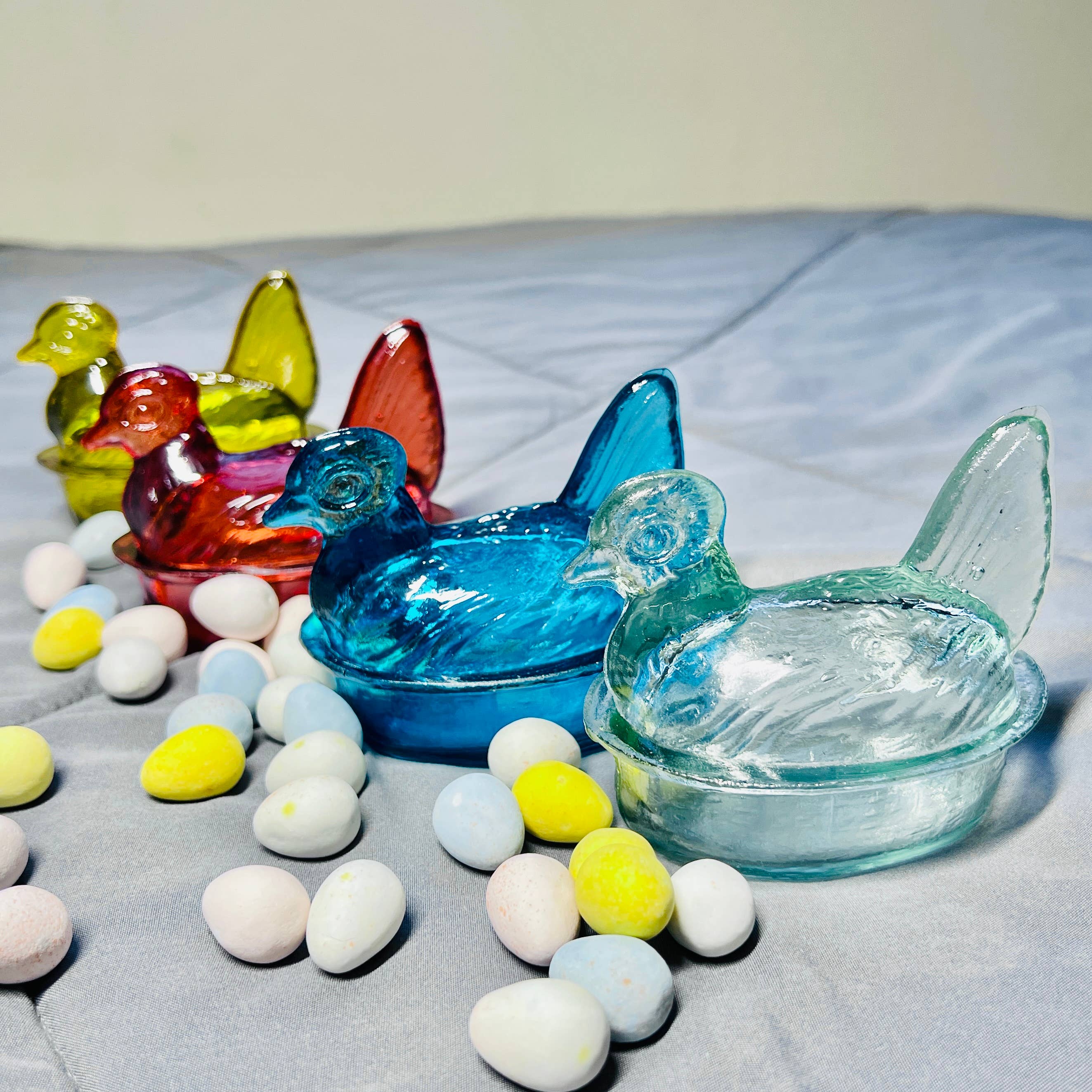 Kitchen One - Wholesale Decorative Plate/Dish/Bowl - Nesting Hen Bowl - TANGERINE | Hand Blown Glass5