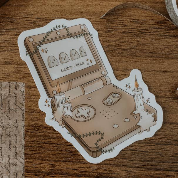 Gamer Ghoul Vinyl Sticker for wholesale by Savannah Scribbles Shop