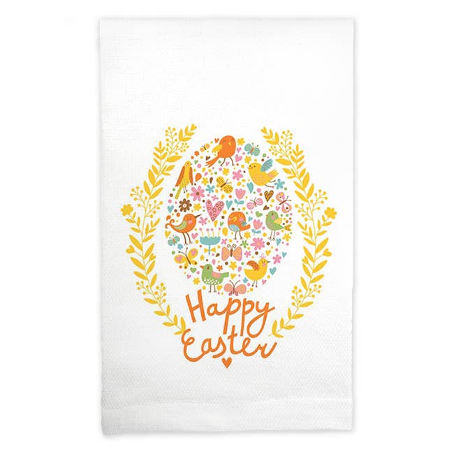 Toalha Huck - feliz ovo de páscoa por atacado de Mariasch Studios