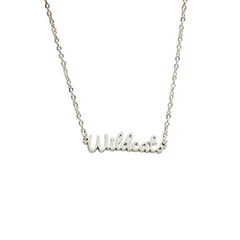 Weber St Wildcats Script Necklace for wholesale by Fan Frenzy Gifts