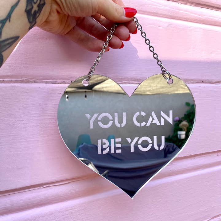 You Can Be You Mini Heart Wall Art for wholesale by Foolish Fetish