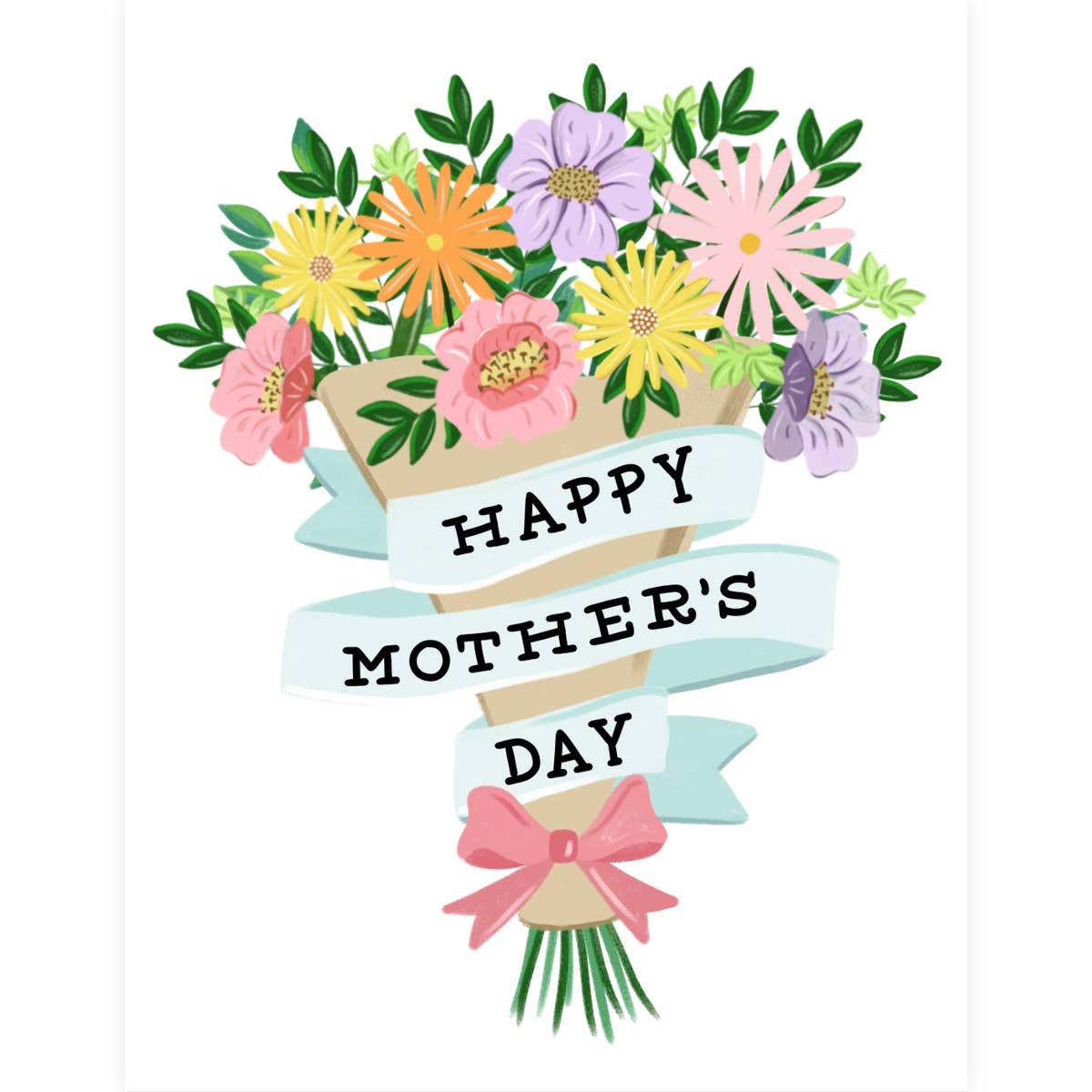 Paige & Willow - Wholesale Mother's Day Card - Mom Flower Bouquet1