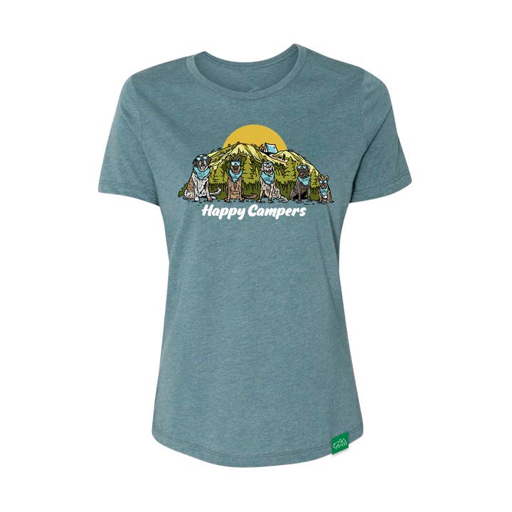 Happy Campers Women's Relaxed T-Shirt for wholesale by Wild Tribute