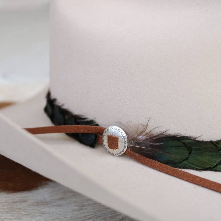 3/4" Sterling sølv slids concho for engroshandel hos Willow Lane Hat Co.