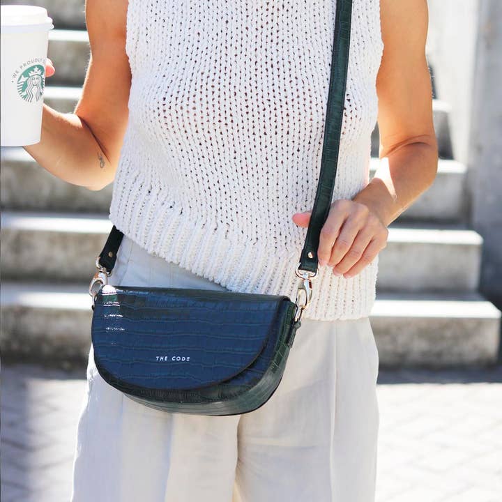THE CODE - Wholesale Shoulder Bag - Women's - ALMA GREEN SHOULDER BAG