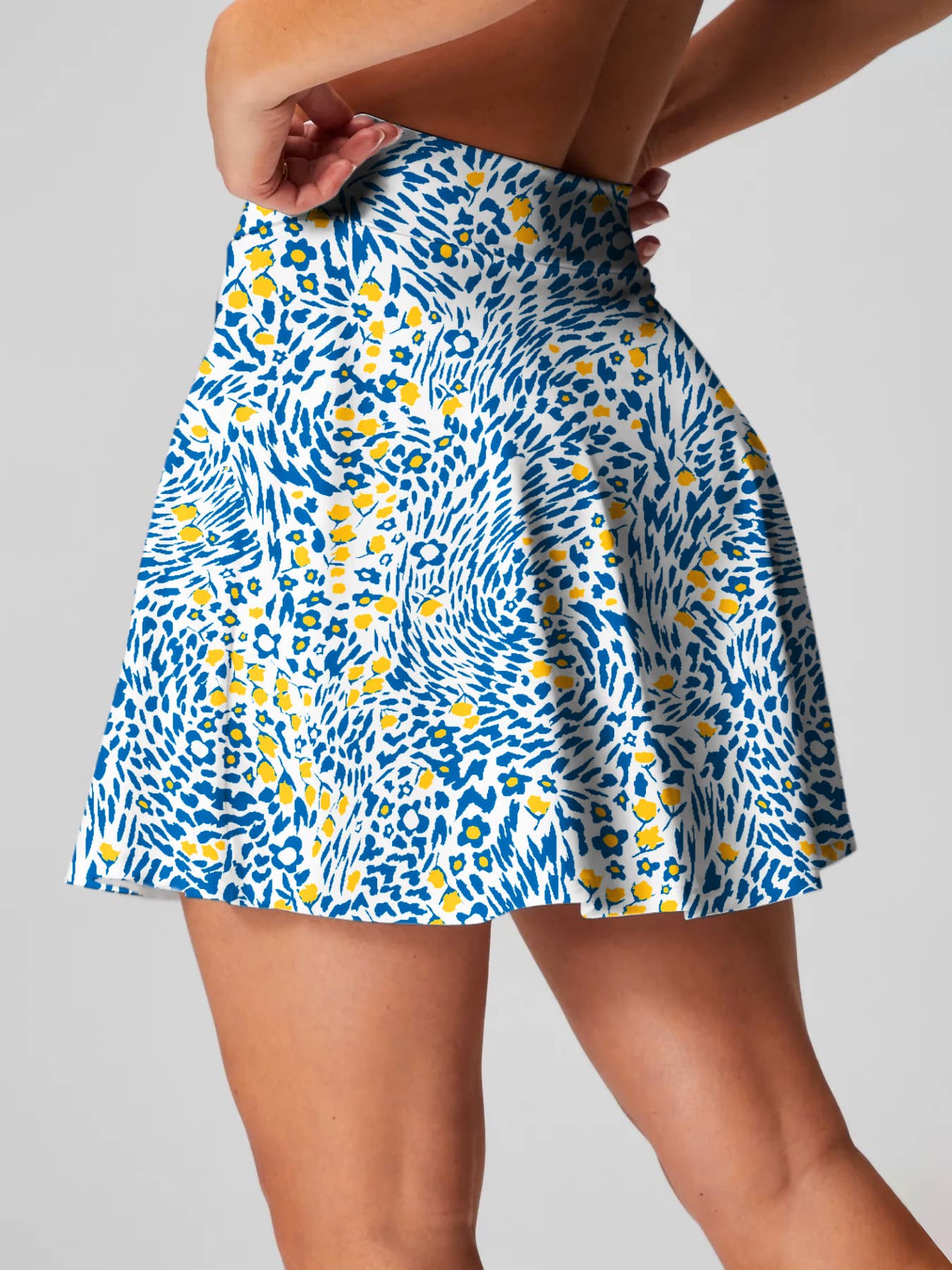 Rosa Clothing - Wholesale Skort - Women's - Abstract floral print athletic skirt tennis skort7