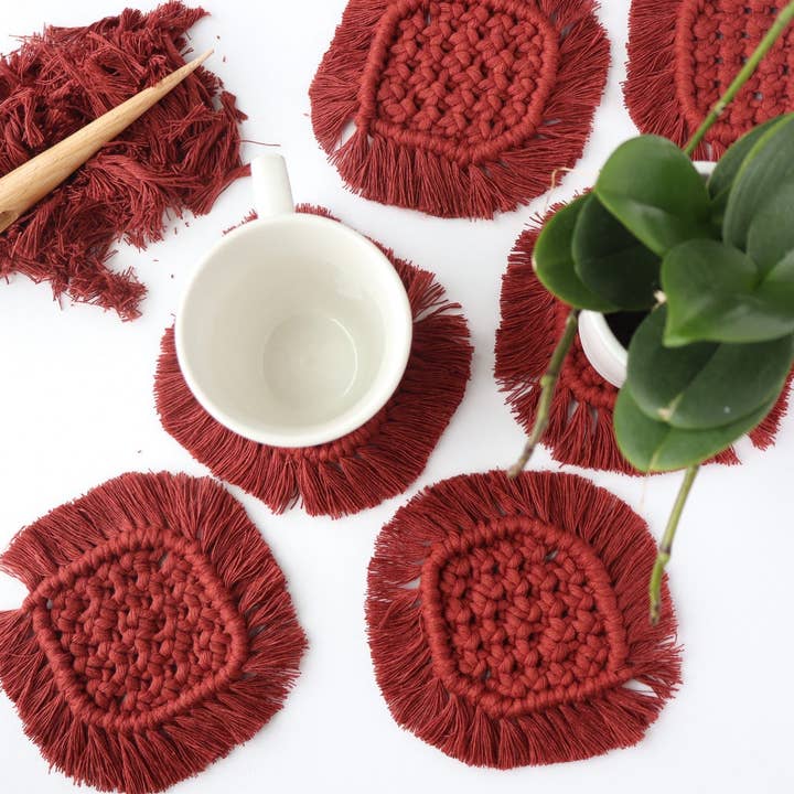 tightyknots - Wholesale Onderzetters - Macramé onderzetter, macramé, boho-decoratie1