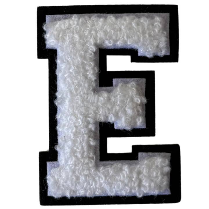 Patch Points - Wholesale Patch - White & Black Varsity Letter Sticker & Iron On8