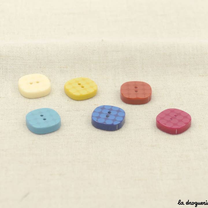 Knop "Rondjes op vierkant 70's" 16 mm voor wholesale door LA DROGUERIE