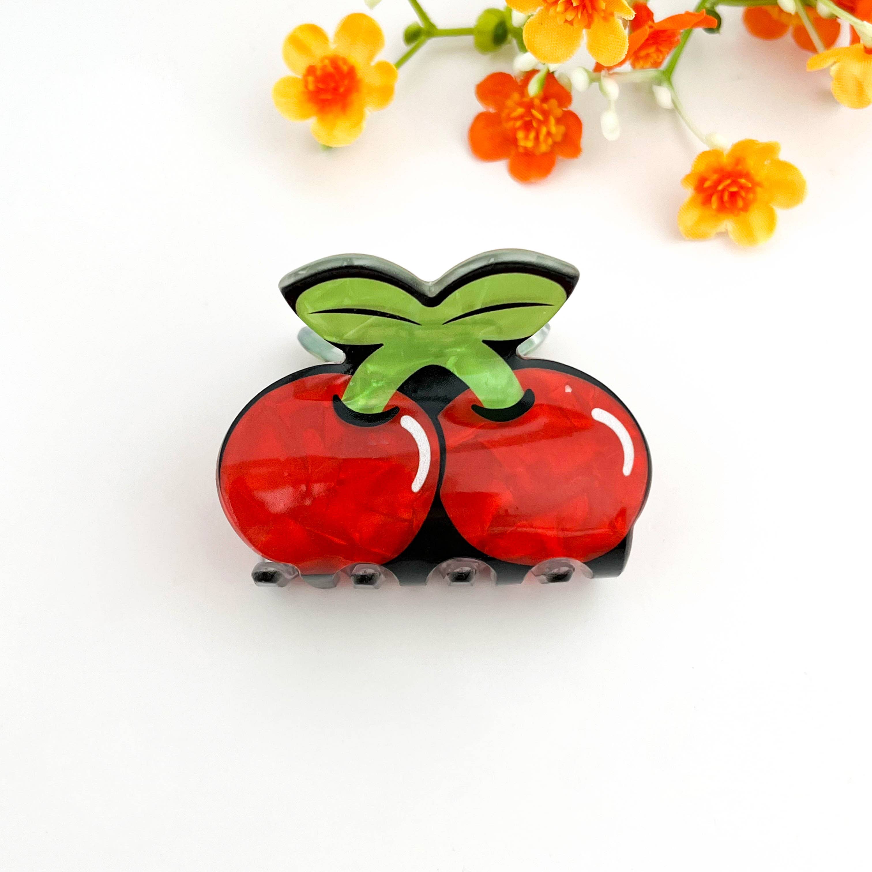 mildstyles – wholesale Hair clip – Women’s – 🍒 Cherry Fruit Acrylic Printed Hair Claw Clip0