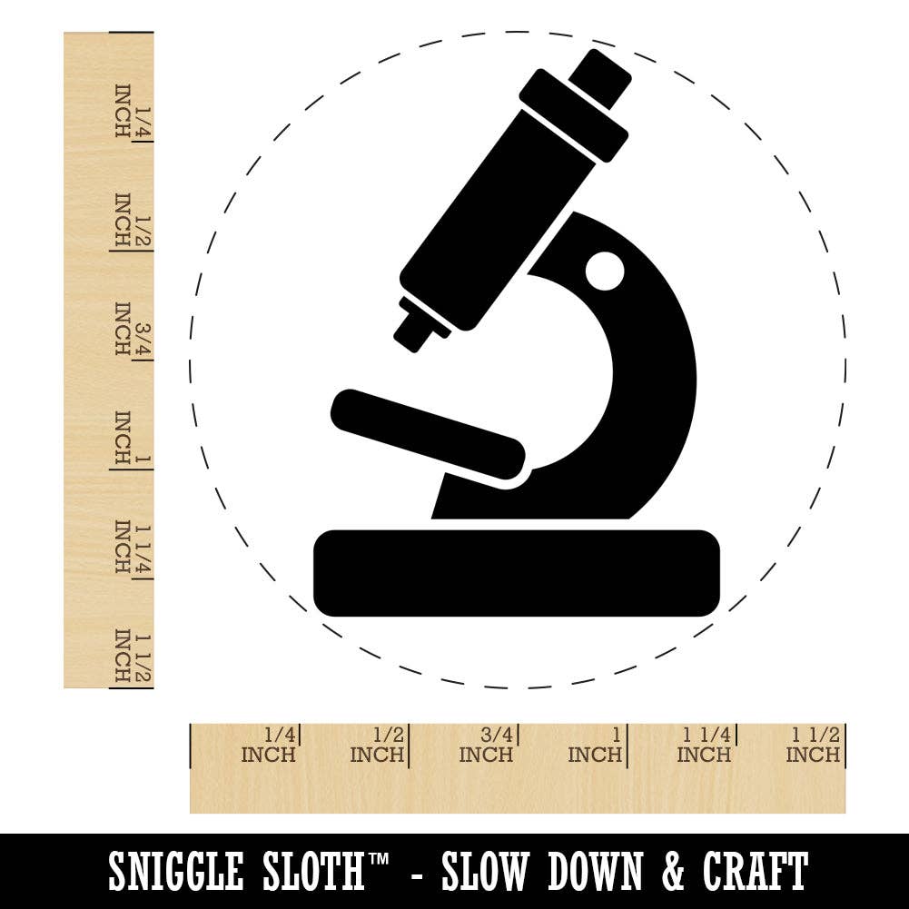 Sniggle Sloth - Wholesale Rubber/Decorative Stamp - Microscope Biology Science Self-Inking Rubber Stamp for Stamping Crafting Planners5