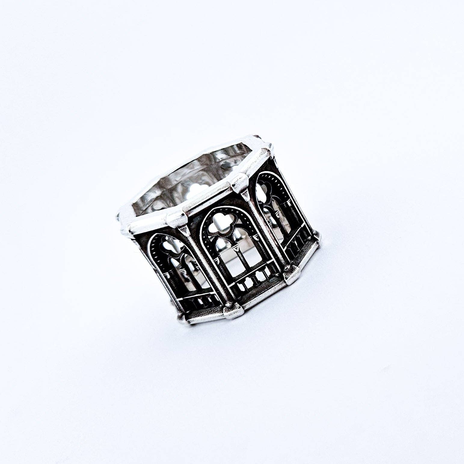 Inchoo bijoux inc - Wholesale Band/Stacked Ring - Holy Gothic Church Bold Wide Ring Band16
