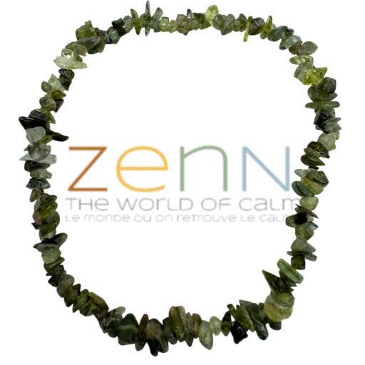 International Gifts Ltd. - Wholesale Beaded Bracelet - Zenn Moldavite Stone Chip Bracelet Facilitates The Open-0650