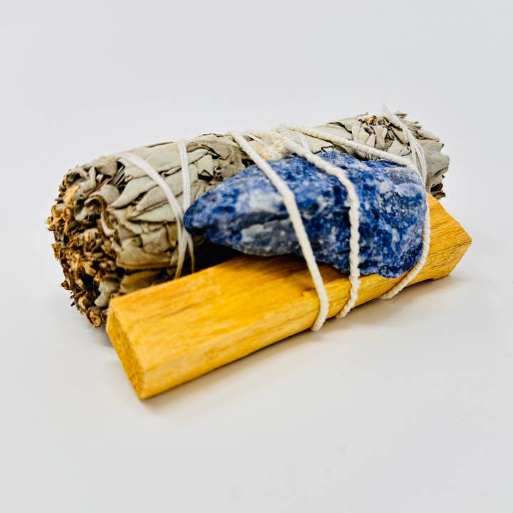 Blaues Sodalith-Reinigungs-Trio für den Großhandel von RAW SPIRIT NYC