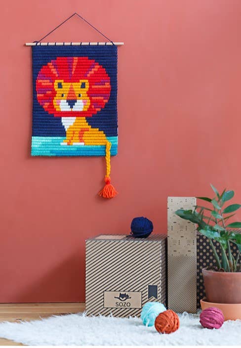 SOZO DIY – wholesale DIY craft kit – SOZO DIY - Lion Wall Art Embroidery Kit3