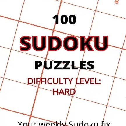 Books by splitShops - Wholesale Book - Adult - Bp's 100 Sudoku Puzzles - Hard Difficulty - Week 52, 2022 - Paperback