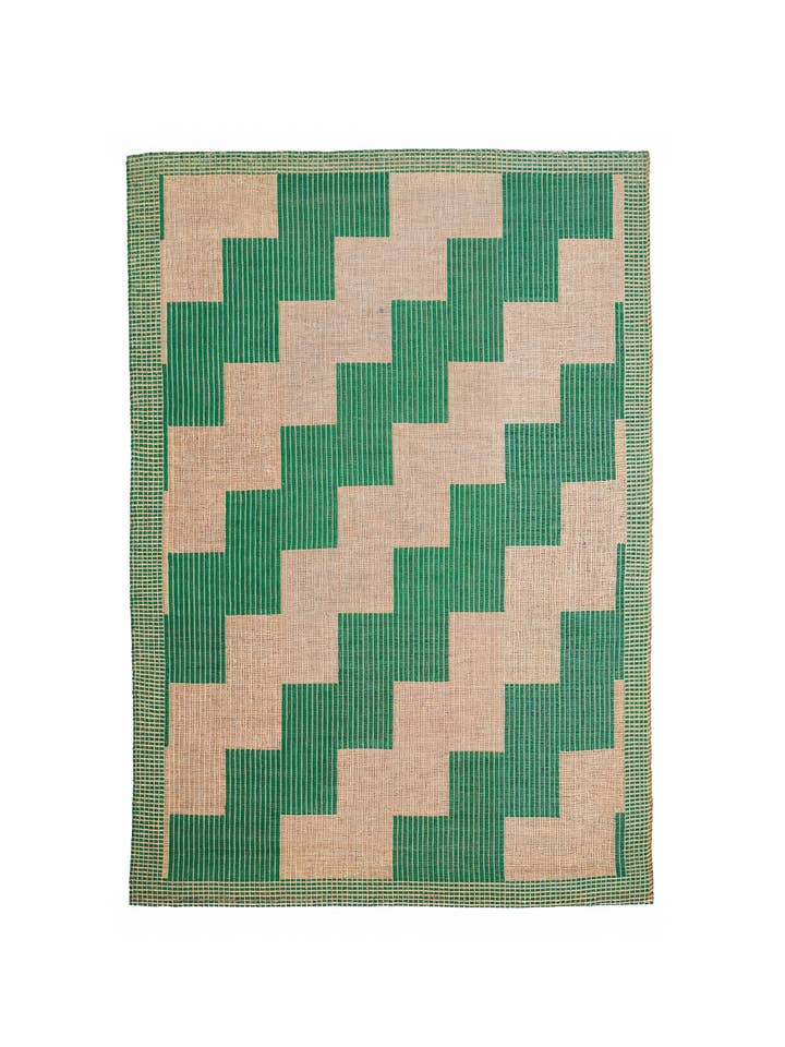 Tapis inversé en jute et laine - Zz Green pour la vente par MATIAS MOELLENBACH