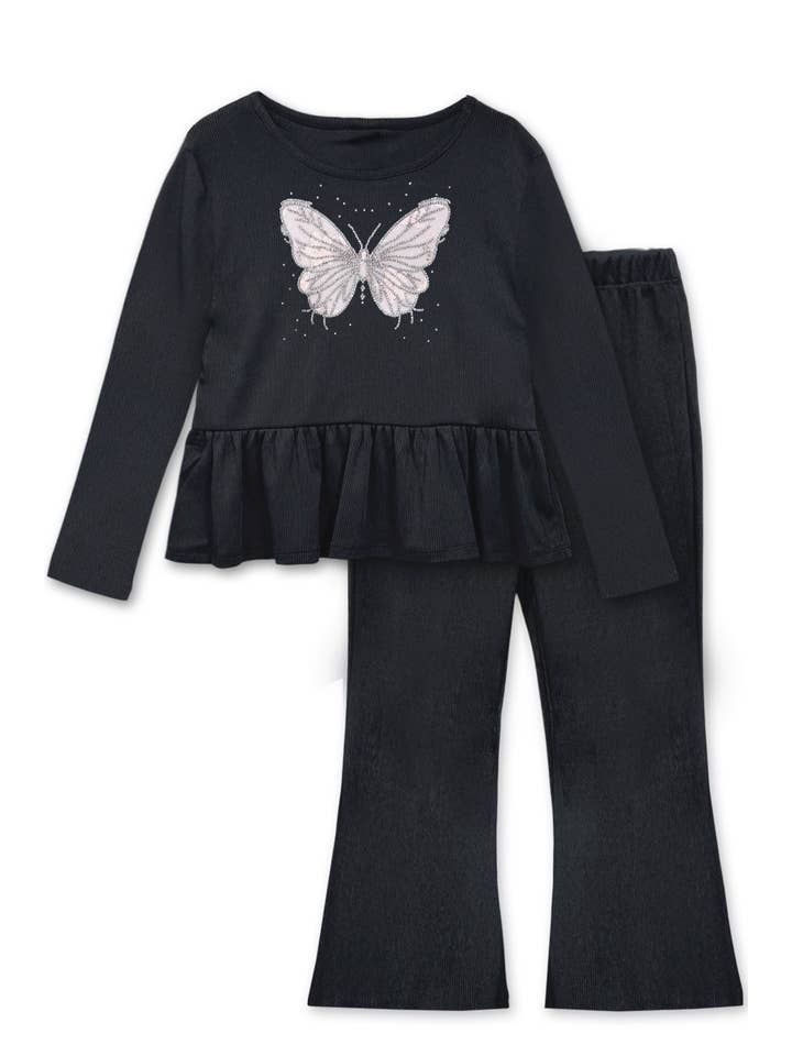 Cutie Patootie Clothing - Wholesale Top & Pant Set - Kids - GKSS-D25-3343B-832 Girl's Babydoll Pant Set w/ Butterfly5