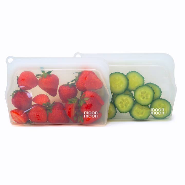 Reusable Silicone Food Bags | Set of 2 Small Clear Bags and other Purchase Wholesale reusable mesh produce bags. Free Returns & Net 60 Terms on Faire trending on Faire.
