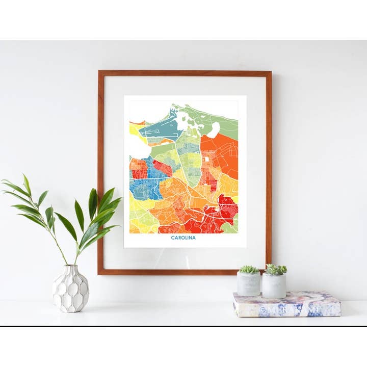 Juanita's Adventures - Wholesale Art Print - Juanitas Carolina PR Map Print2