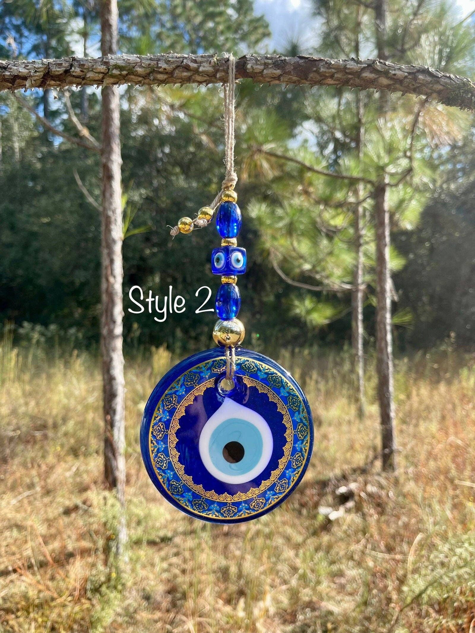 Guzel Handcrafts - Wholesale Wall Accent - Wall Hanging Evil Eye Nazar Boncuk Mal De Ojo, Modern Boho Style Home Decor -- Multiple Styles3