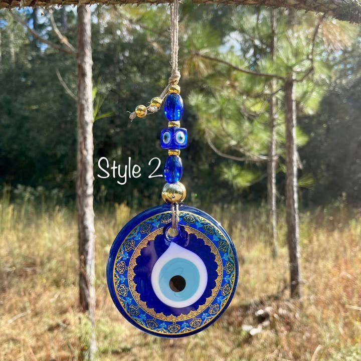 Guzel Handcrafts - Wholesale Wall Accent - Wall Hanging Evil Eye Nazar Boncuk Mal De Ojo, Modern Boho Style Home Decor -- Multiple Styles3
