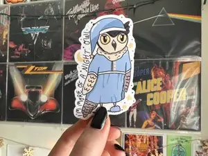 Amanda Eiden - Wholesale Sticker - Night Owl - Vinyl Sticker2