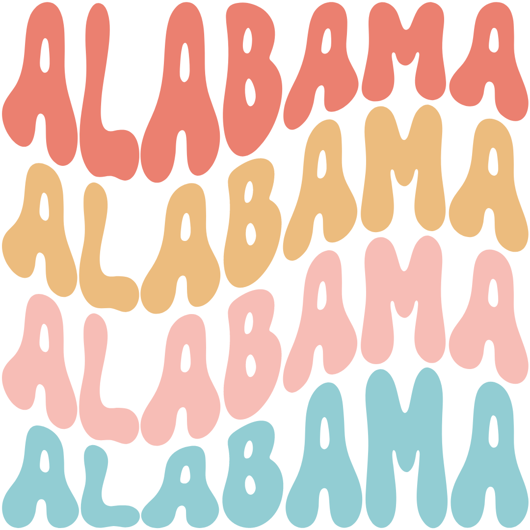 Daisy Mae Designs - Vente Aimants - Tous les 50 États Aimant Fort Acrylique Police Rétro – 2"x2"0