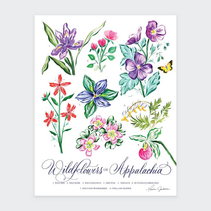 MARISAMADE - Wholesale Art Print - Appalachian Wildflower Art Print