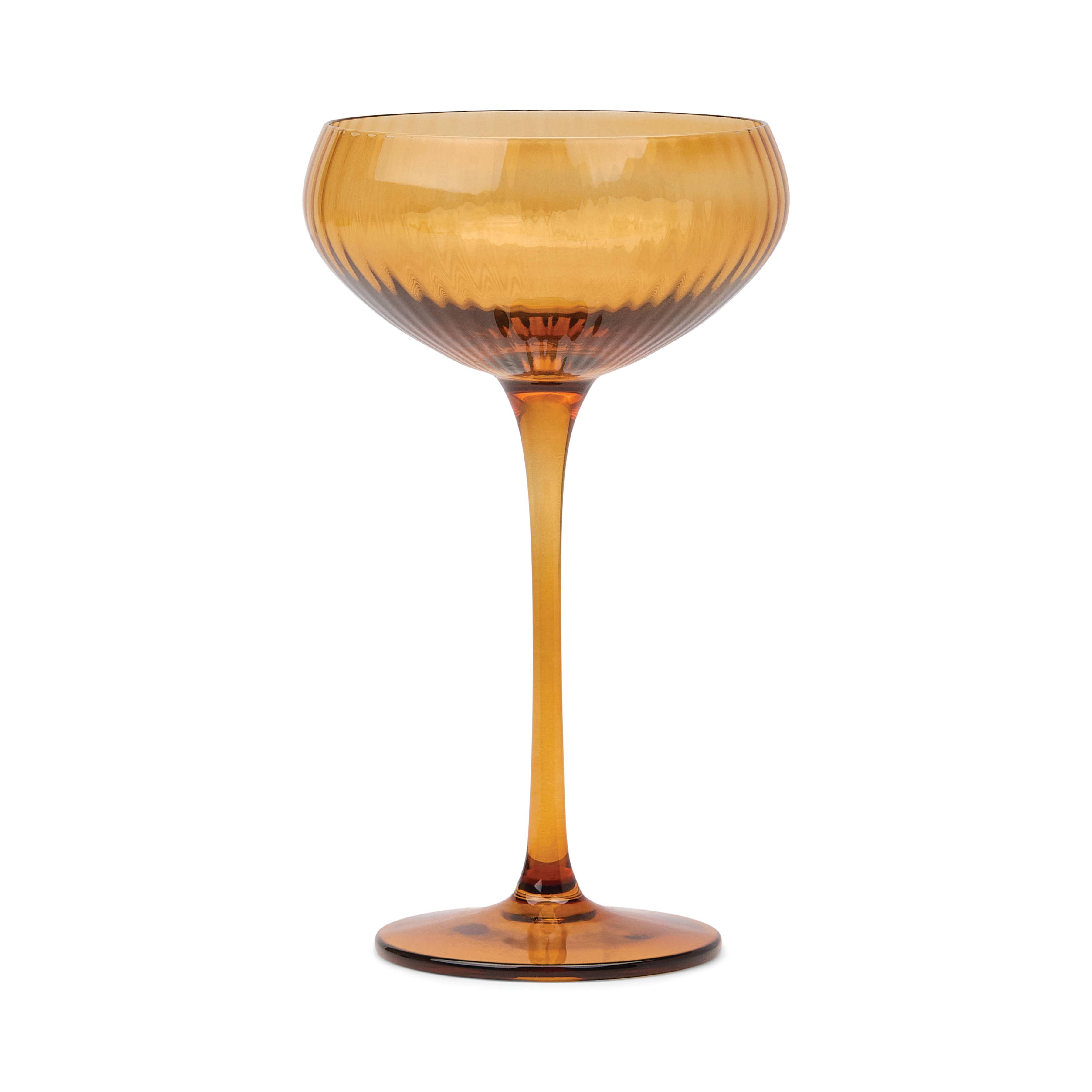 Here's How - Wholesale Cocktail/Liquor Glass - The Lou Coupe Glass - Set Of 2 Amber1