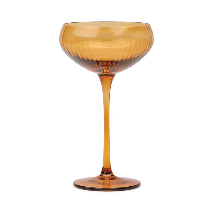 Here's How - Wholesale Cocktail/Liquor Glass - The Lou Coupe Glass - Set Of 2 Amber1