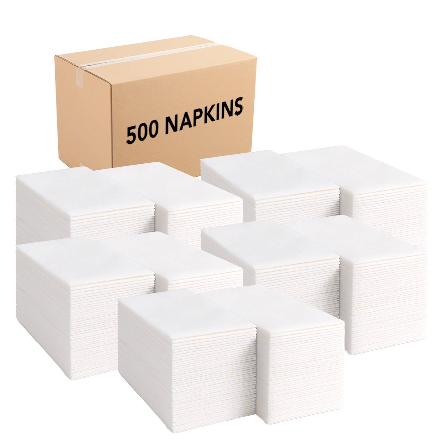 Arkwright Home - Wholesale Disposable Napkin - Case of 500 Disposable Linen Replacement Hand Towels, 12x171