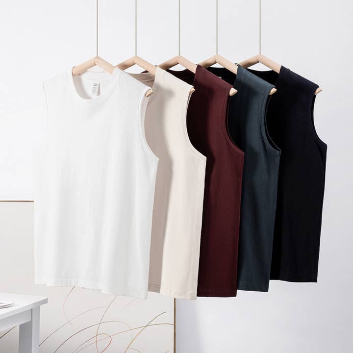 HIDDENBRAND - Wholesale Tank Top - Women's - Essential basic athletic Gym workout muscle cotton tank top11