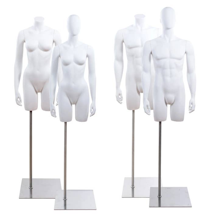 Mannequin Forms - 3/4 Torso with Metal Base - Four Styles for wholesale by Econoco
