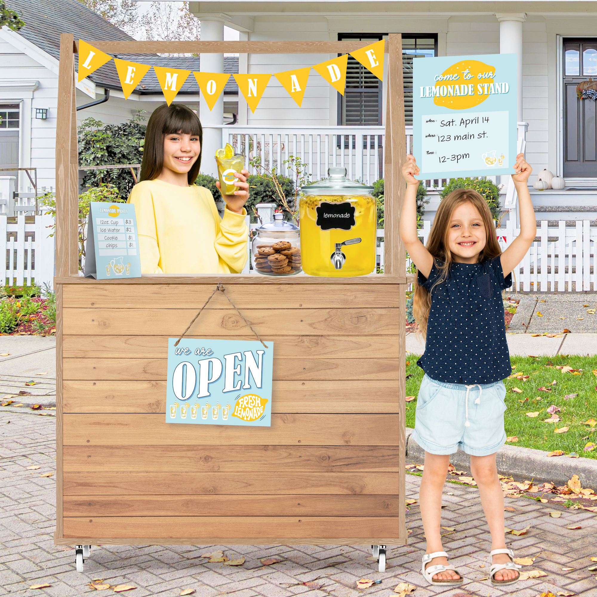 The Paxton Press - Screen-Free Paper Goods for Kids - Wholesale DIY Craft Kit - Kids - D.I.Y. Lemonade Stand Kit5