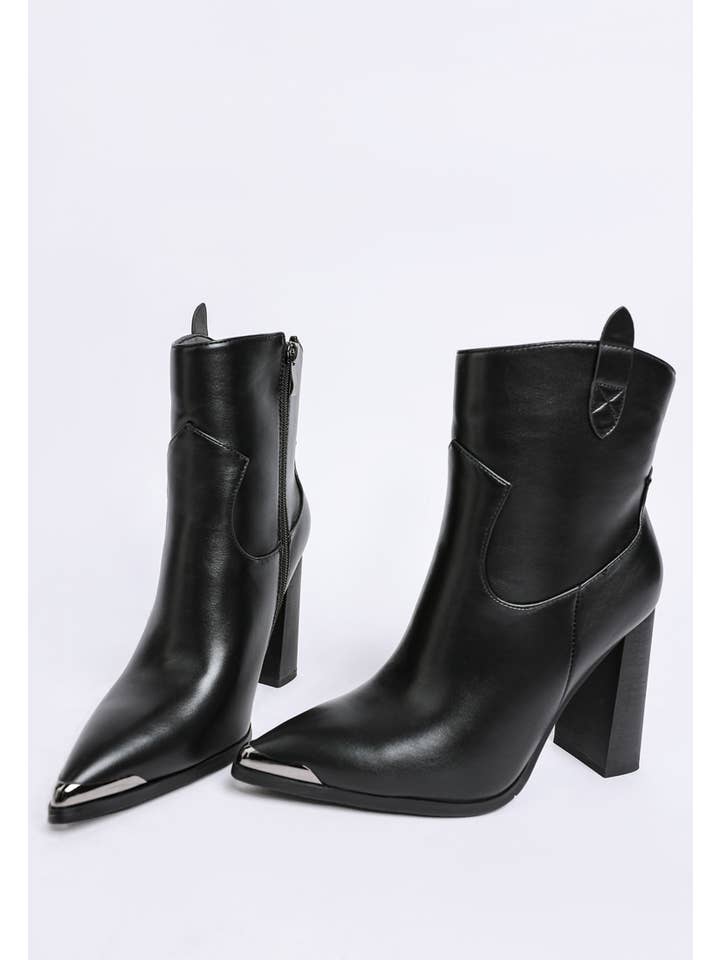 Rag Company - Wholesale Booties - Women's - Hatter Pointed Toe Faux Leather Boots12