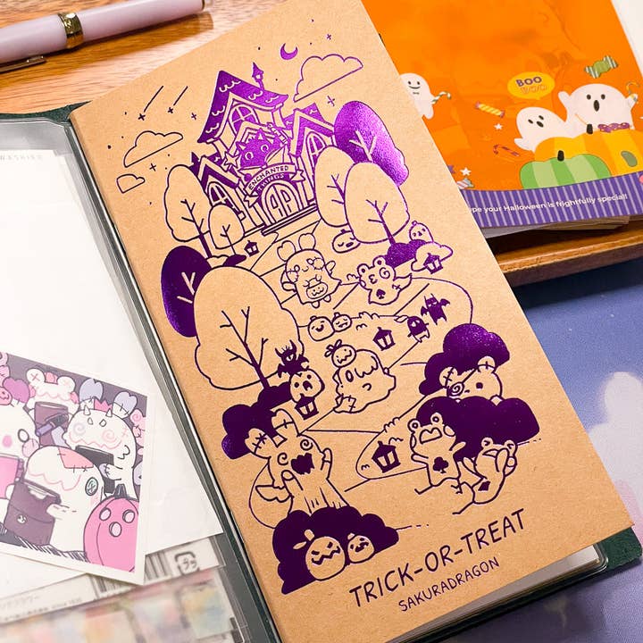 Trick-or-Treat Notebook for wholesale by sakuradragon