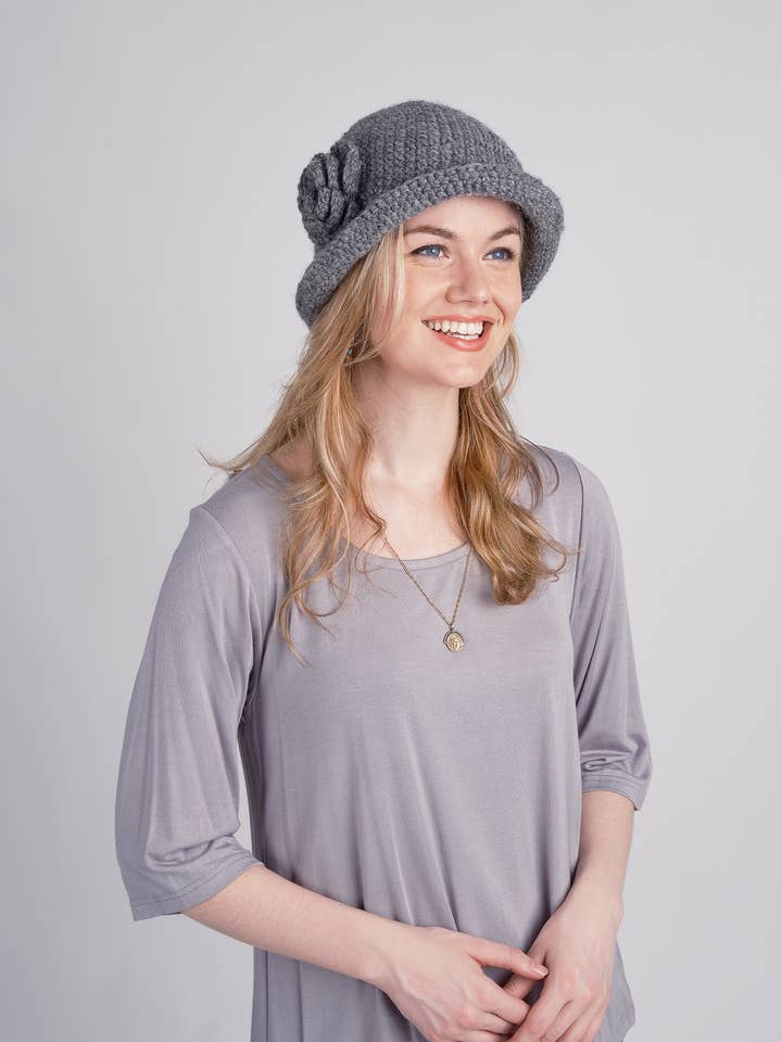 English Rose Beanie. WO2011 for wholesale by Windhorse Trading Inc