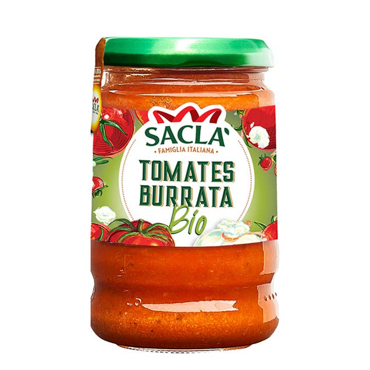 Sacla - Vente Sauces pour pâtes - Sacla - Tomates & burrata bio 190 g