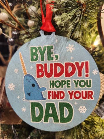 Bye Buddy Ornament for wholesale by Shut The Front Door KC