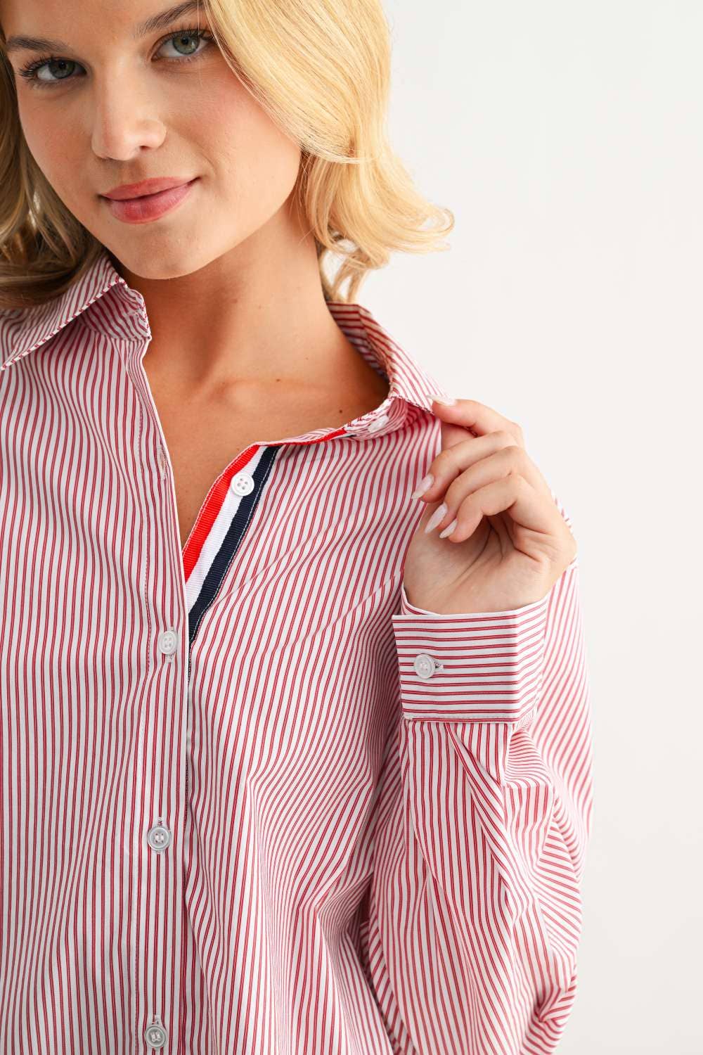 Joh Apparel – wholesale Blouse – Women’s – Jasmine Cotton Pinstripe Shirt10