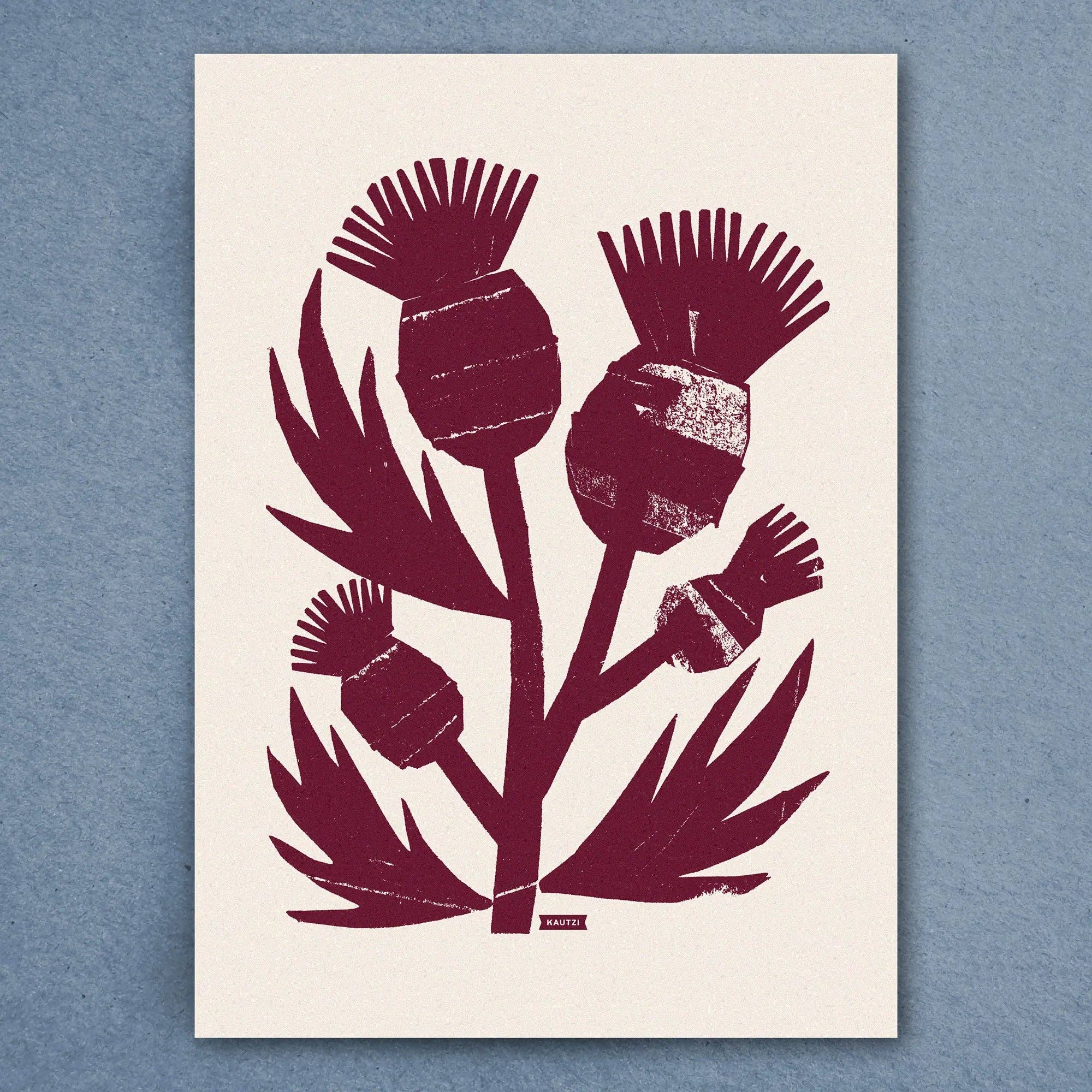 Kautzi Illustrations - Wholesale Tea Towel - Tea Towel Wild Thistles – Wholesale2