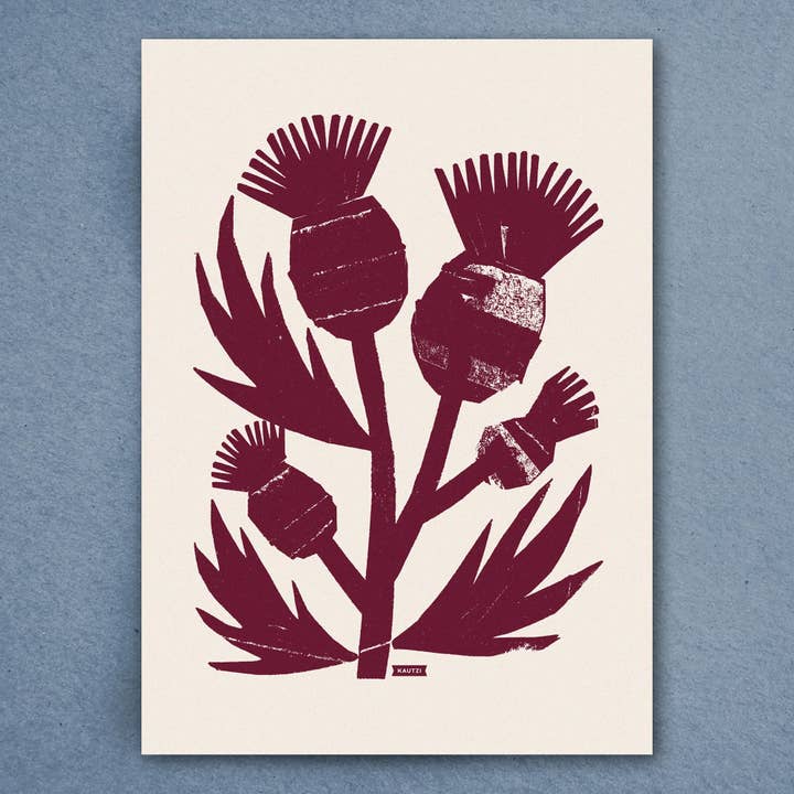 Kautzi Illustrations - Wholesale Tea Towel - Tea Towel Wild Thistles – Wholesale2