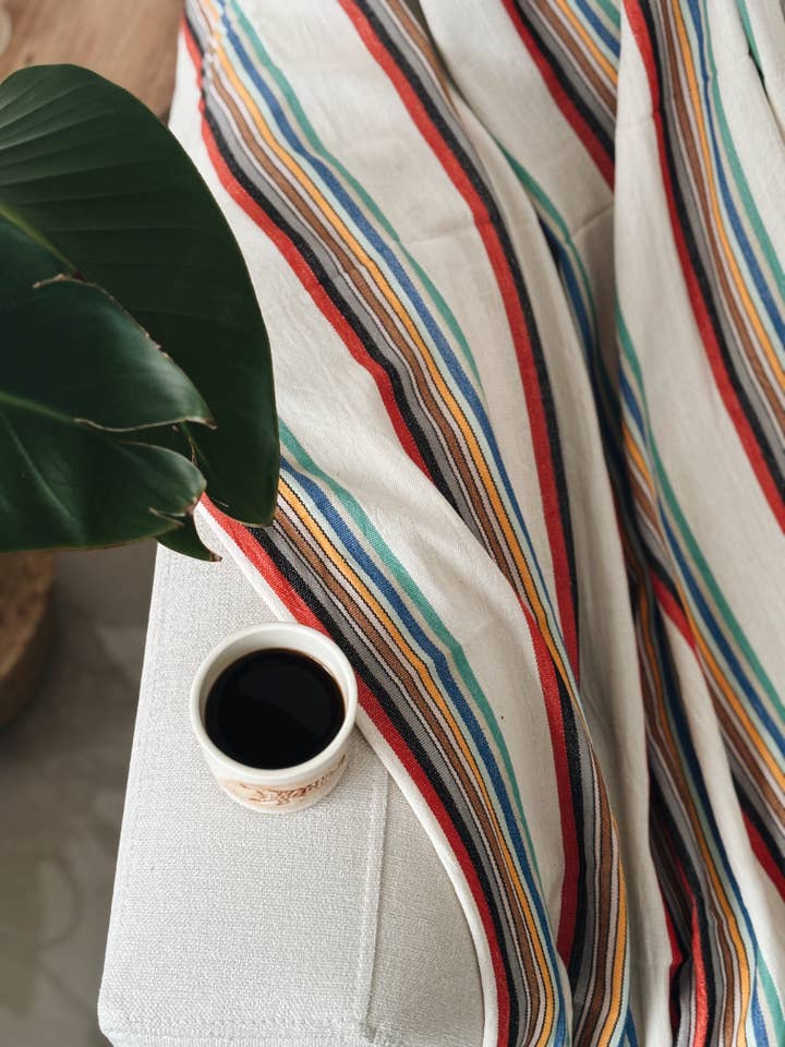 Serviette en coton et lin Guney pour la vente par Eastern Woven