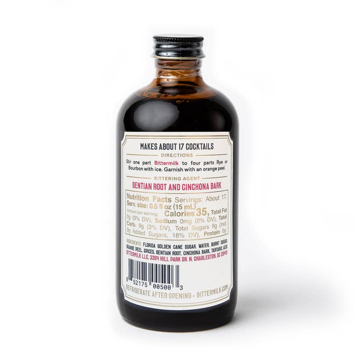 Bittermilk Bottling Co. - Wholesale Cocktail Mix/Syrup - Bittermilk No.1 - Bourbon Barrel Aged Old Fashioned