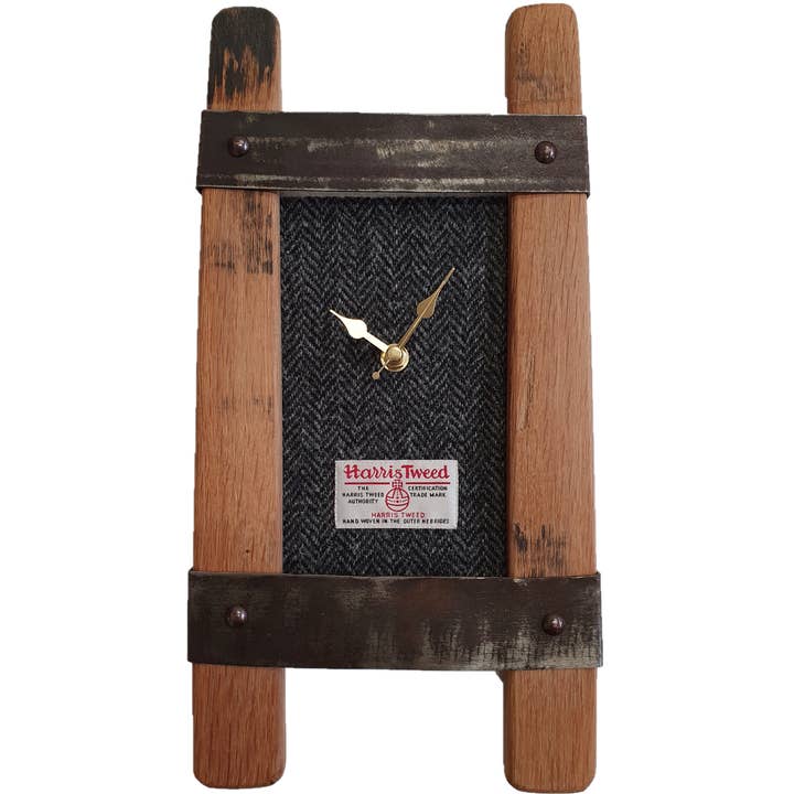 Twin Stave Harris Tweed Wall Clock | C01 for wholesale by LT Creations
