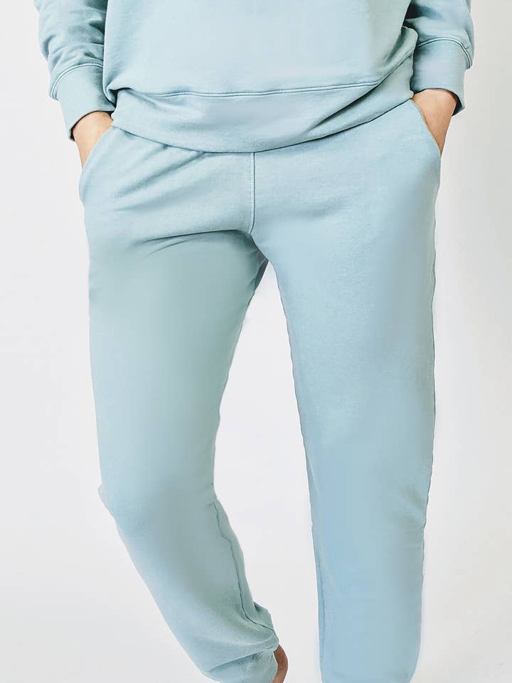 Pantalones para correr Cotton Clouds, color aguamarina claro para venta al por mayor de Jacarandá