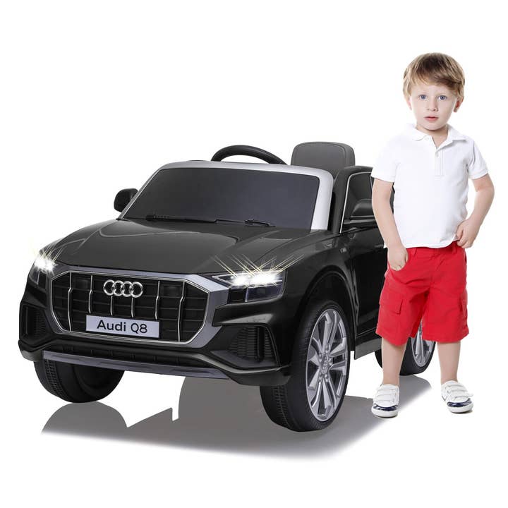 Macchina elettrica Audi Q8 nera 12V per bambini per la vendita all'ingrosso da parte di mhw24