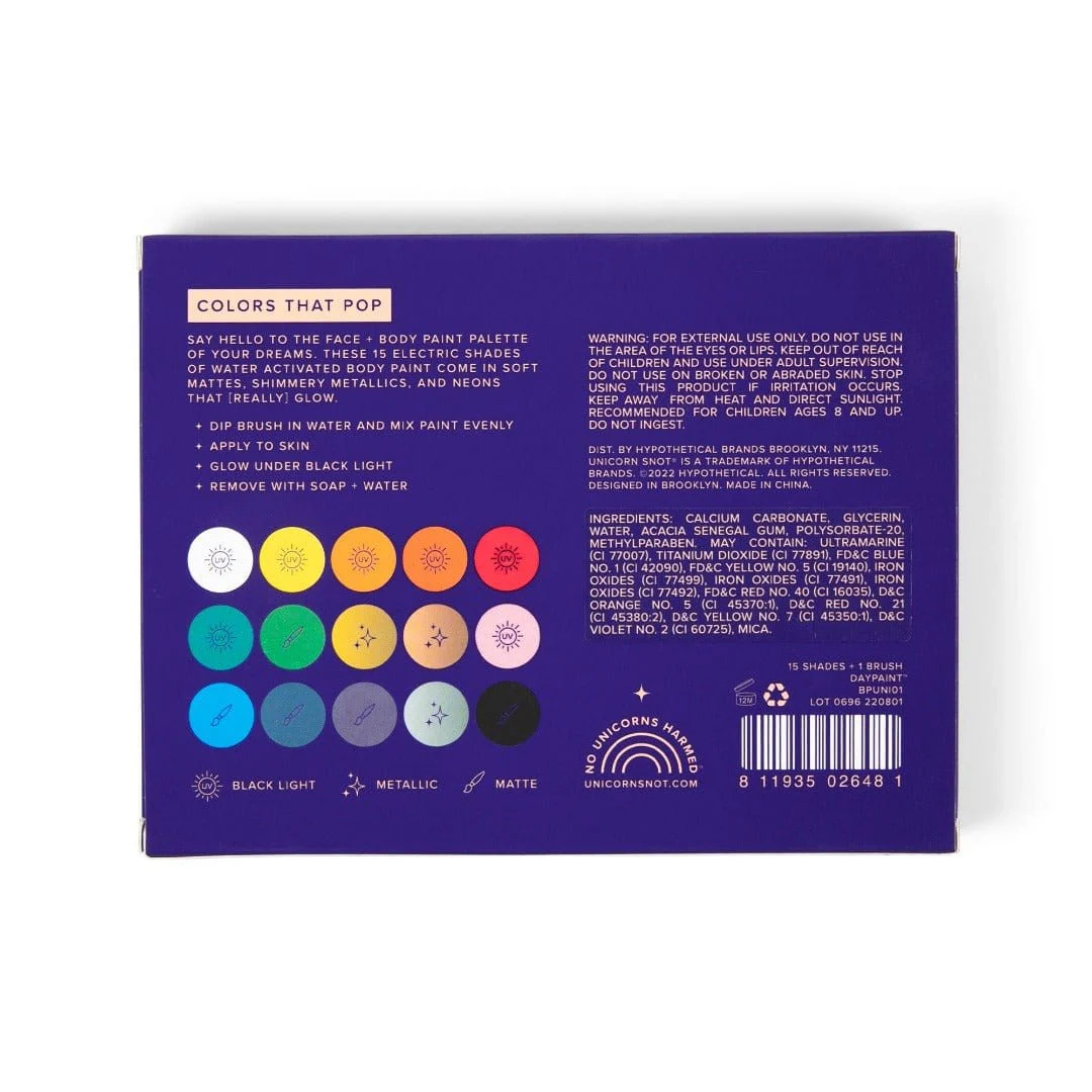 Unicorn Snot | Glitter Beauty - Wholesale Face Paint - Adult - DayPaint | Face & Body Paint | Water-Activated Face Paint13